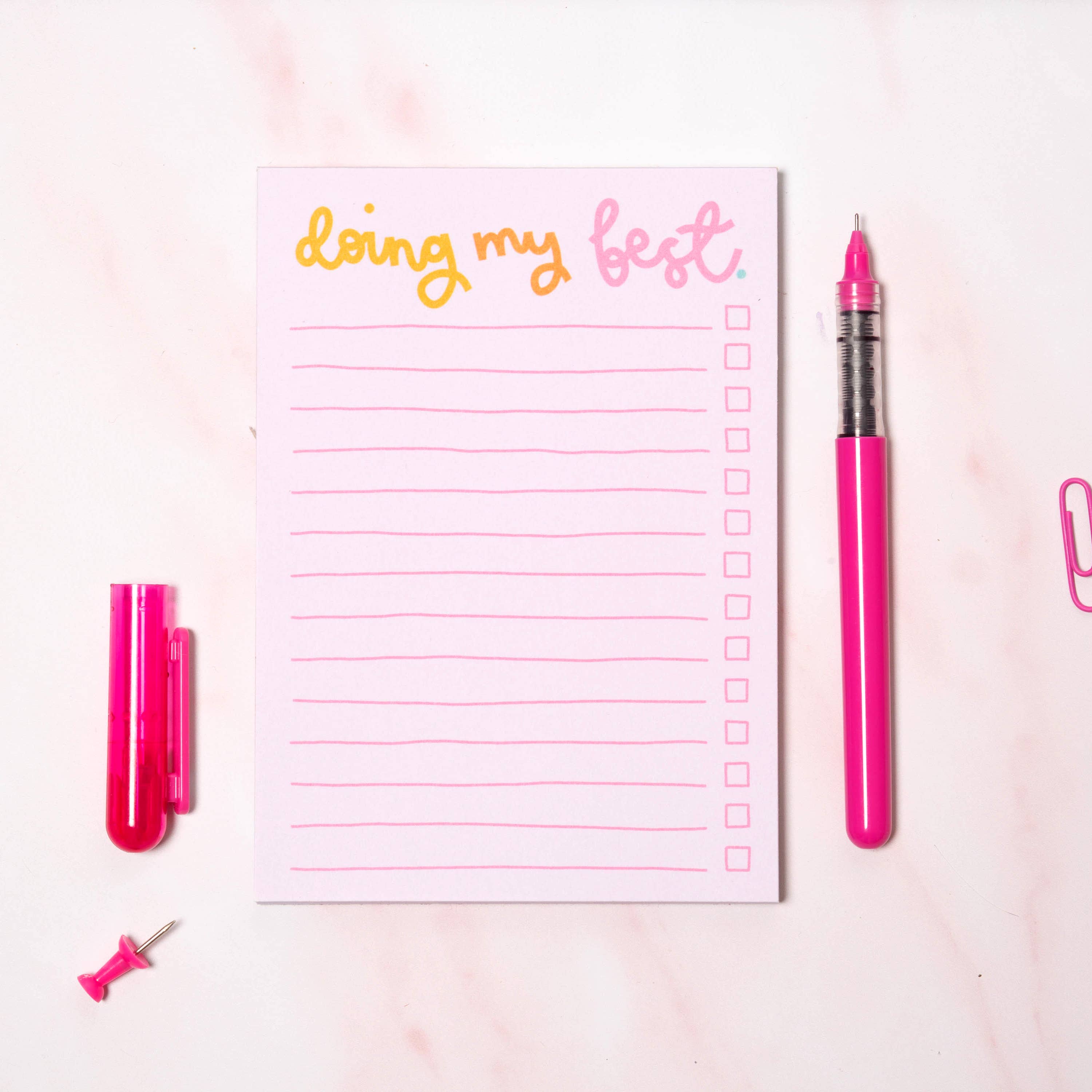 "Doing My Best" Notepad