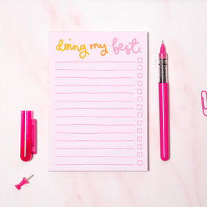 "Doing My Best" Notepad