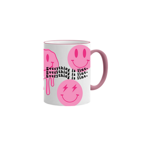 "Everything is Fine" Pink Mug