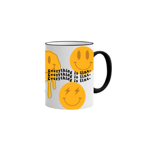 "Everything is Fine" Yellow/Black Mug