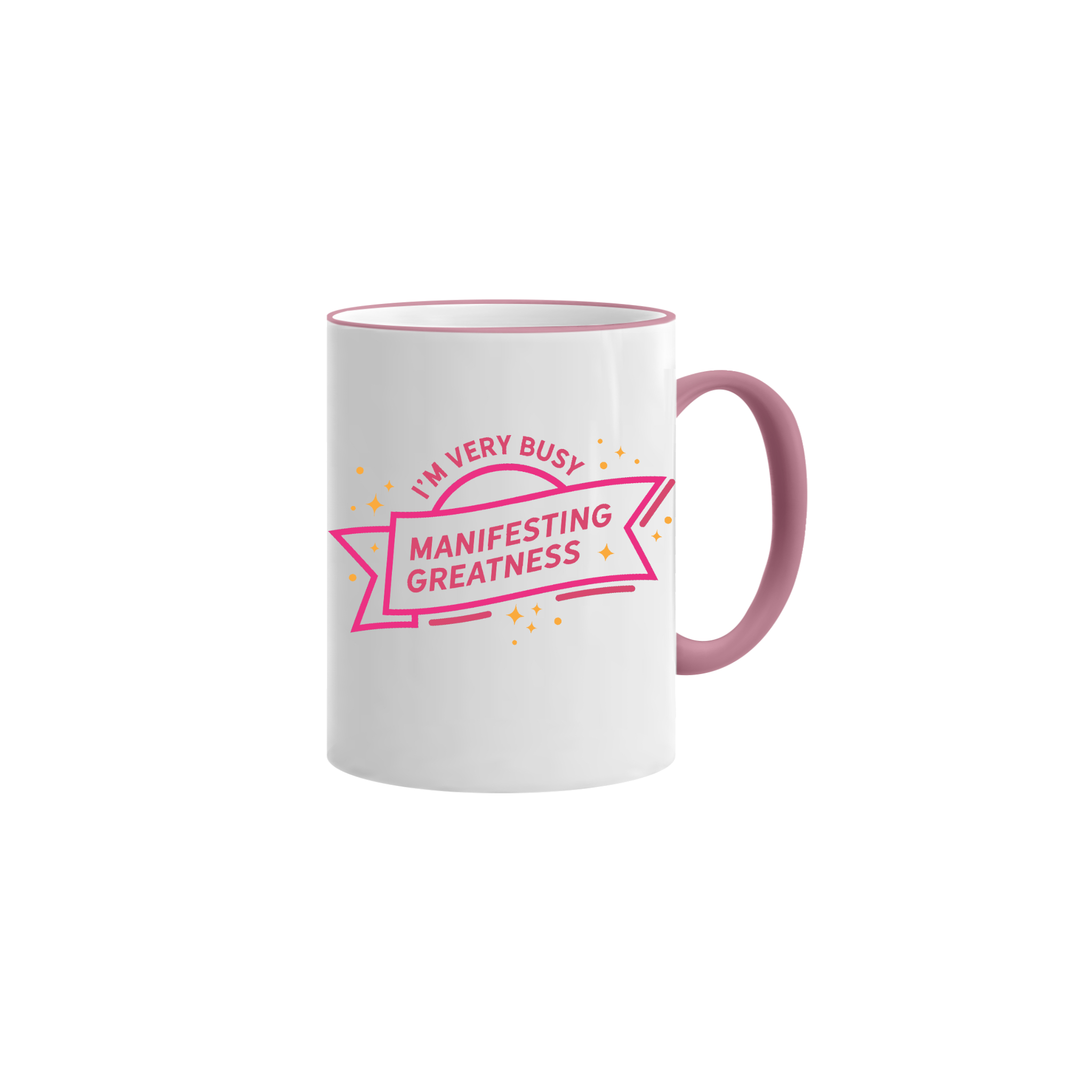 "Manifesting Greatness" Pink Mug