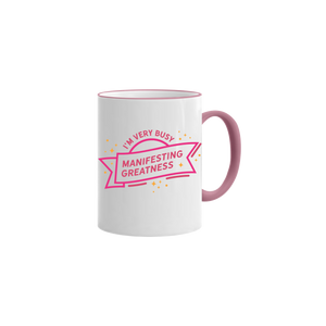 "Manifesting Greatness" Pink Mug