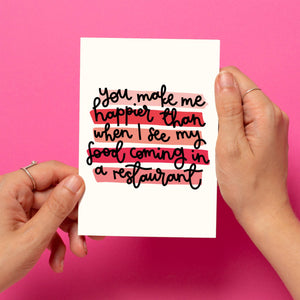 "You Make Me Happier" Valentine's Card