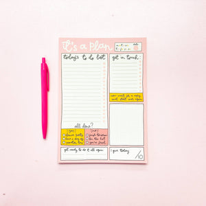 "It's A Plan" Daily Planner Notepad